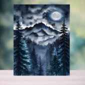 Appalachian Night Sky Watercolor Digitale Kunst Acrylschild (Neutral)