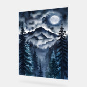 Appalachian Night Sky Watercolor Digitale Kunst Acrylschild (Winkel)