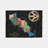 Appalachian Trail Hiking Map Fleecedecke (Vorderseite (Horizontal))