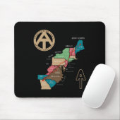 Appalachian Trail Hiking Map Mousepad (Mit Mouse)