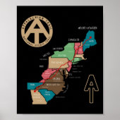 Appalachian Trail Hiking Map Poster (Vorne)