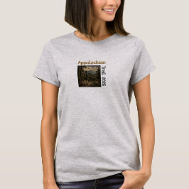 Appalachian Trail Holzschnitt weiblich anpassbares T-Shirt
