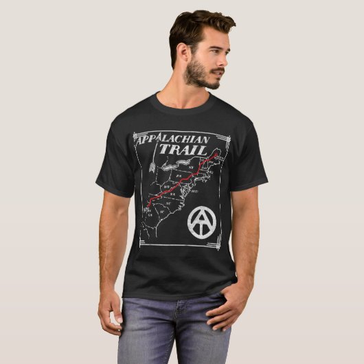 Appalachian Trail Map Staaten T-Shirt (Vorne ganz)