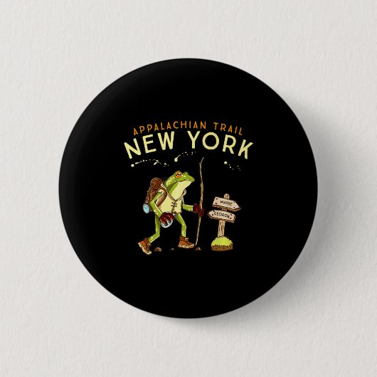 Appalachian Trail New York Hiking Frog _1 Button (Vorderseite)