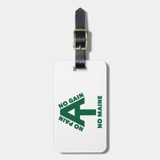 Appalachian Trail No Pain No Gain No Maine Gepäckanhänger (Vorderseite vertikal)