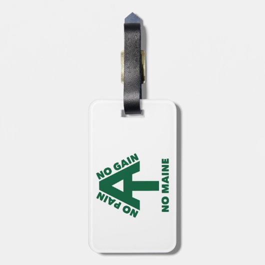 Appalachian Trail No Pain No Gain No Maine Gepäckanhänger (Rückseite vertikal)