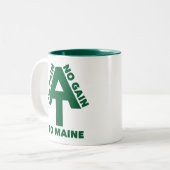 Appalachian Trail No Pain No Gain No Maine Zweifarbige Tasse (Vorderseite Links)