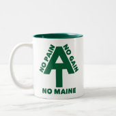 Appalachian Trail No Pain No Gain No Maine Zweifarbige Tasse (Links)