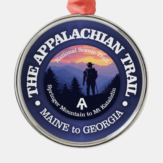 Appalachian Trail (rd2) Ornament Aus Metall (Vorne)