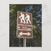 Appalachian Trail Sign with Wiker Icon Postkarte (Vorderseite)