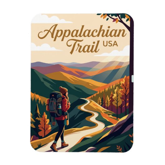 Appalachian Trail USA Magnet (Vertikal)