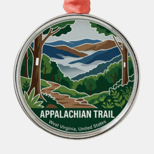 Appalachian Trail West Virginia Ornament Aus Metall