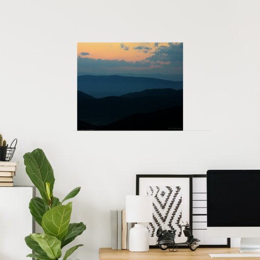 Appalastian Mountain Sunset Poster (Heimbüro)