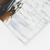 Appaloosa brauner Bucht Pferde im Schnee Fleecedecke (Ecke)