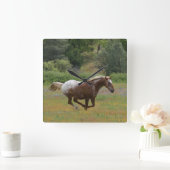 Appaloosa Clock Quadratische Wanduhr (Zuhause)