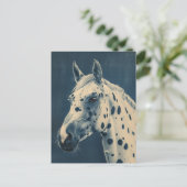 Appaloosa cyanotype postkarte (Stehend Vorderseite)
