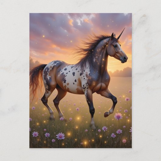 Appaloosa-Einhorn  Postkarte (Vorderseite)