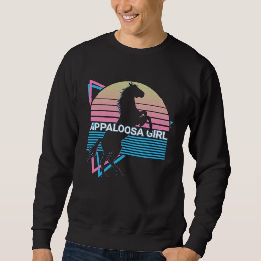 Appaloosa Girl Retro Sweatshirt (Vorderseite)