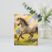 Appaloosa Horse and a pot of Gold Postkarte (Stehend Vorderseite)
