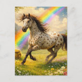 Appaloosa Horse and a pot of Gold Postkarte (Vorderseite)