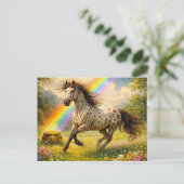 Appaloosa Horse and a pot of Gold St Patricks Day Postkarte (Stehend Vorderseite)