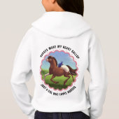 Appaloosa Horse and Bluebird individuell anpassbar Hoodie (Rückseite)