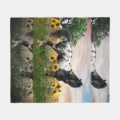 Appaloosa Horse Fleece Blanket (Vorderseite (Horizontal))