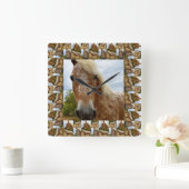 Appaloosa Horse In Appaloosa Horse Photo Frame, Quadratische Wanduhr (Zuhause)