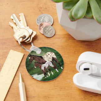 Appaloosa Horse Mare and Foal Schlüsselanhänger