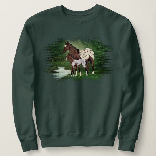 Appaloosa Horse Mare and Foal Sweatshirt (Design vorne)