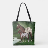 Appaloosa Horse Mare and Foal Tasche (Rückseite)