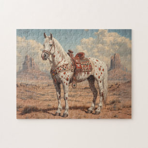 Appaloosa Horse Painted Wüste Landschaftlich Puzzle