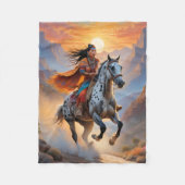 Appaloosa Horse Watercolor Leopard Fleecedecke (Vorderseite)