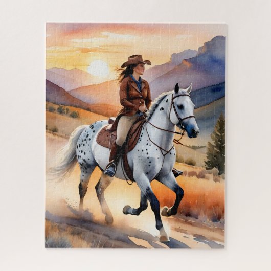 Appaloosa Horse Watercolor Leopard Puzzle (Vertikal)