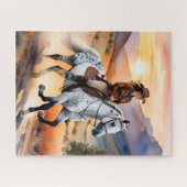 Appaloosa Horse Watercolor Leopard Puzzle (Horizontal)