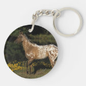 Appaloosa-Horsebereitstehender See Schlüsselanhänger (Rückseite)