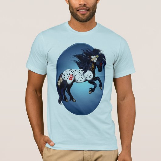 Appaloosa-Kriegs-Pony-Oval-Shirts T-Shirt (Vorderseite)
