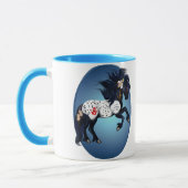 Appaloosa-Kriegs-Pony-Oval-Tassen Tasse (Links)