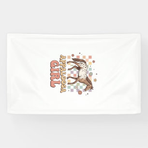 Appaloosa Mädchen Vintage Pferd Western T-Shirt De Banner