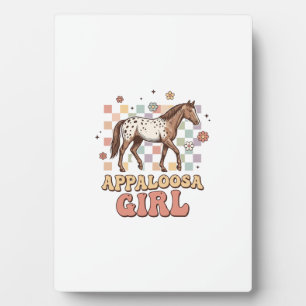 Appaloosa-Mädchen Vintage-Pferd Western T-Shirt-De Fotoplatte