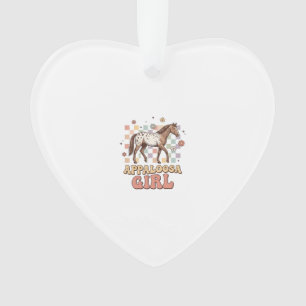 Appaloosa-Mädchen Vintage-Pferd Western T-Shirt-De Ornament