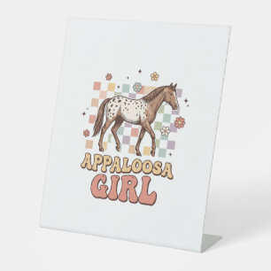 Appaloosa Mädchen Vintage Pferd Western T-Shirt De Sockelschild