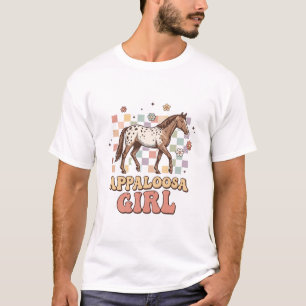 Appaloosa-Mädchen Vintage-Pferd Western-T-Shirt-De T-Shirt