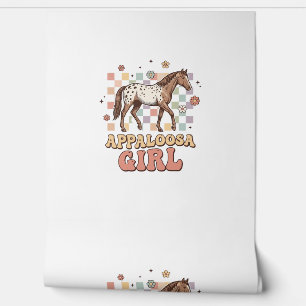 Appaloosa Mädchen Vintage Pferd Western T-Shirt De Tapete