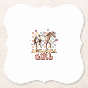 Appaloosa Mädchen Vintage Pferd Western T-Shirt De Untersetzer