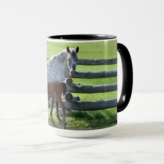 Appaloosa Mare und Colt Horse Tasse (VorderseiteRechts)