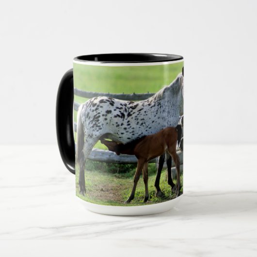 Appaloosa Mare und Colt Horse Tasse (Vorderseite Links)