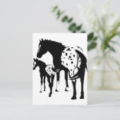 Appaloosa Mare und Foal Postkarte (Stehend Vorderseite)