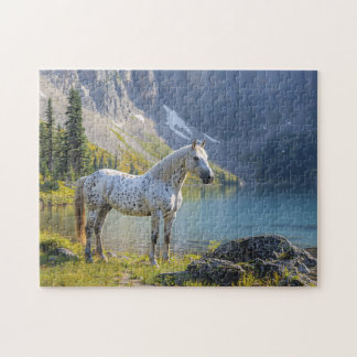 Appaloosa Pferd am See Landschaftlich Puzzle