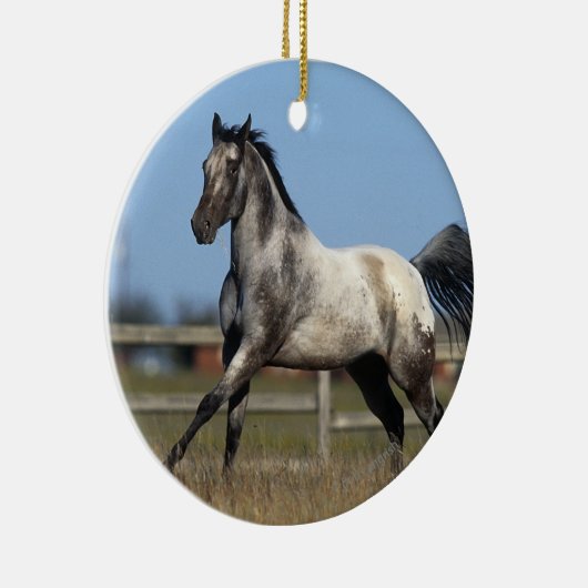 Appaloosa-Pferd, das 3 laufen lässt Keramik Ornament (Rechts)